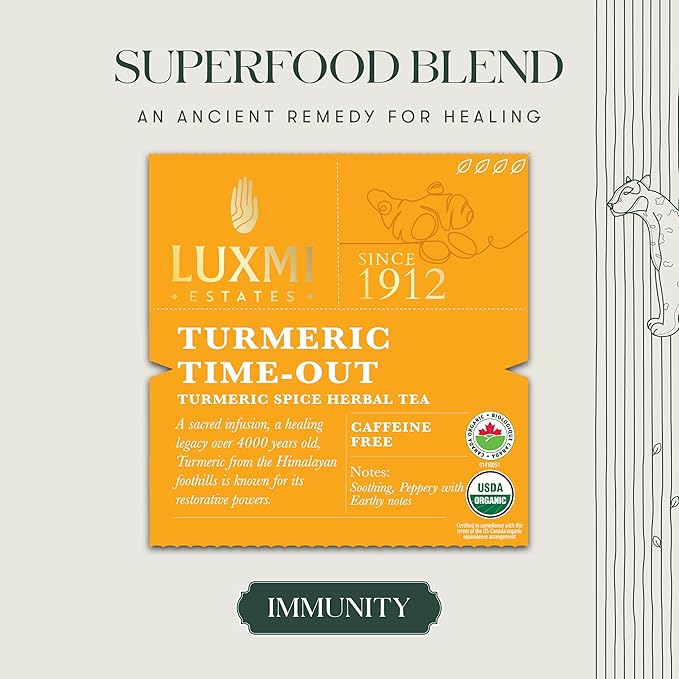 Luxmi Estates Turmeric Time-Out Herbal Loose Tea 100g Pack