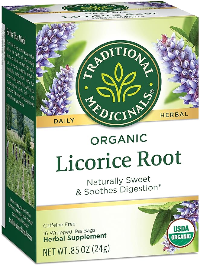 Traditional Medicinals Organic Licorice Root Herbal Tea, 16 Count