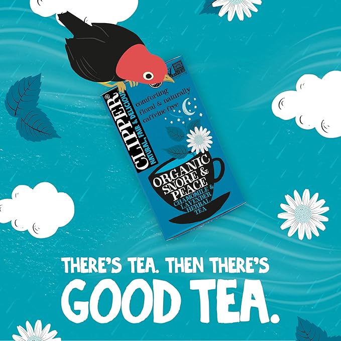 Clipper Tea Snore and Peace Chamomile & Lavender Herbal Tea – Caffeine Free, USDA Organic, Great Hot or Iced – Comfortingly Floral, Natural, Fair & Delicious – 120 Tea Bags