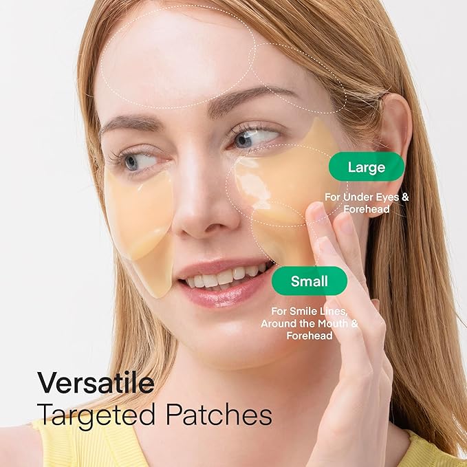 Vitamin C Niacinamide Eye Patches: Brightening & Glowing Under Eye Mask with Tranexamic Acid Caffeine Hyaluronic Acid - Korean Skin Care Dark Circles Puffiness & Wrinkles Hydrogel Treatment, 60 Pcs