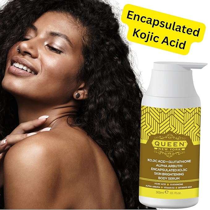 QUEEN NATURAL NEW YORK QUEEN KOJIC PLUS |Triple Booster Skin Brightening Body Lotion-Kojic Acid, Alpha Arbutin, Ginseng Extract, Nicacinamide(B3) (Pack of 1)