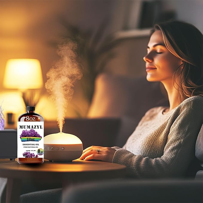 Lilac Essential Oil, Lilac Oil 8 Fl Oz 240ML for Diffuser Humidifier Yoga Cleaning DIY Candle Soap Making Essential Oils