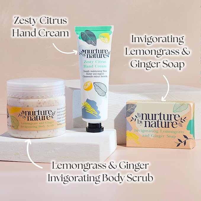 Nurture by Nature RELAX & UPLIFT Spa Kit – Mothers Day Gifts – Spa Gift Baskets for Women, Self-Care Gifts, Complete Bath Sets for Women Gift - Bath Salts, Bath Bombs & Candle, Relaxation Gifts