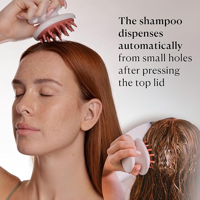 KAMEDIS Scalp Massager Brush - Silicone Gentle Scalp Scrubber, Exfoliator & Hair Dandruff Scrub Away - Use On Shower with Shampoo for Scalp Scrub. Suitable for Men & Women