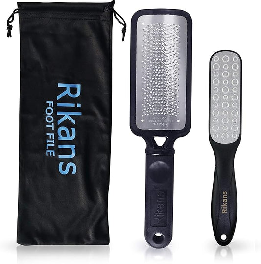 Rikans Colossal Foot File, Professional Foot Rasp Callus Remover, Foot Care Pedicure Tool to Remove Hard Skin,Can Be Used on Wet or Dry Skin, High Grade Stainless Steel File (Foot File Set)