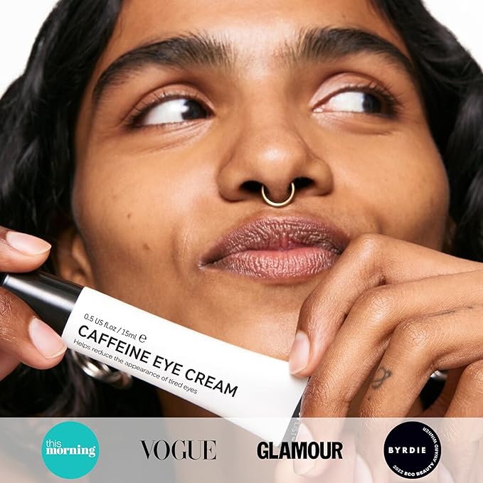 The INKEY List Caffeine Eye Cream Duo, Reduce Eye Puffiness and Dark Circle, Blur Fine Lines, 0.5 fl oz (2 Pack)