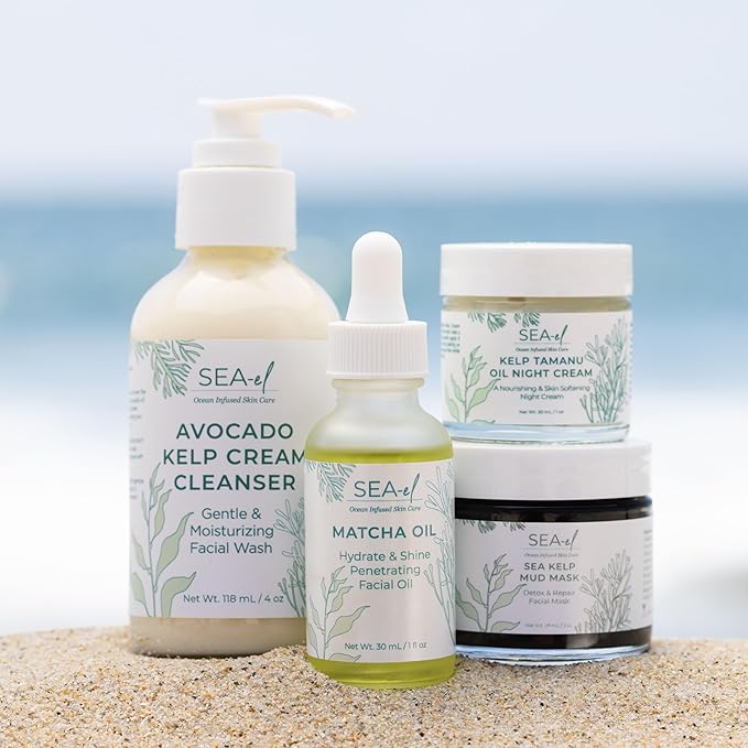 Sea Kelp Mud Face Mask Skincare Activated Charcoal & Bentonite Clay Detox & Repair Facial Mask Calming Hydration Boost - Turmeric & Aloe Daily Glow Essentials for Women & Men - 2oz