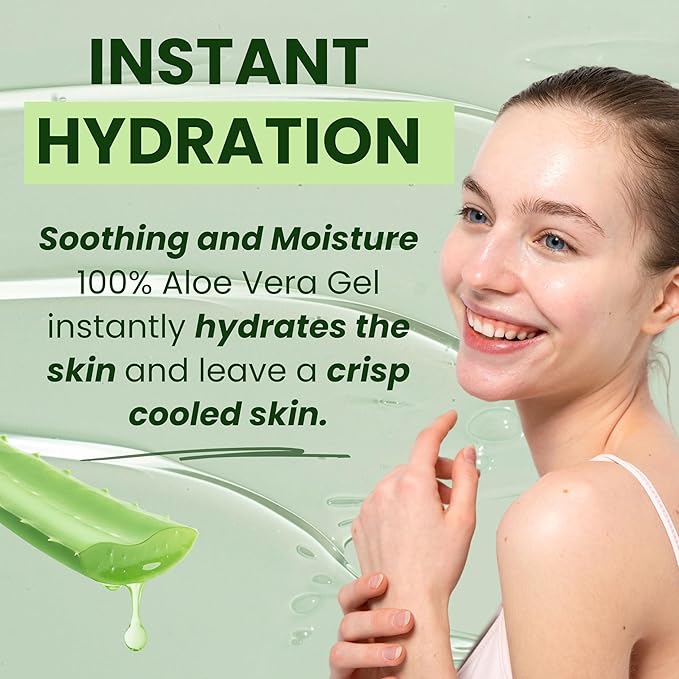VENAMINE korean Moisture Bundle Korean Aloe Vera Gel with Pure Hyaluronic Acid with Vitamin B5 Serum bundle