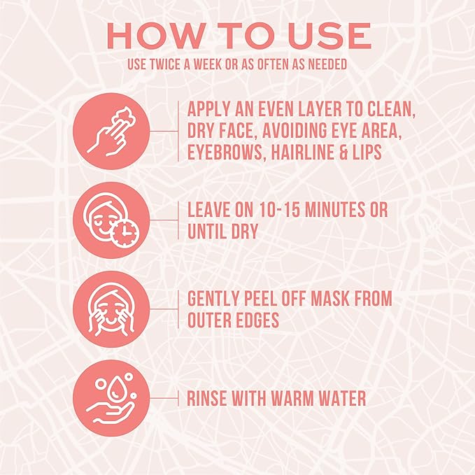 Freeman Exotic Blends Pore Clearing French Pink Clay Peel Off Facial Mask, 6 fl.oz./175 mL Tube