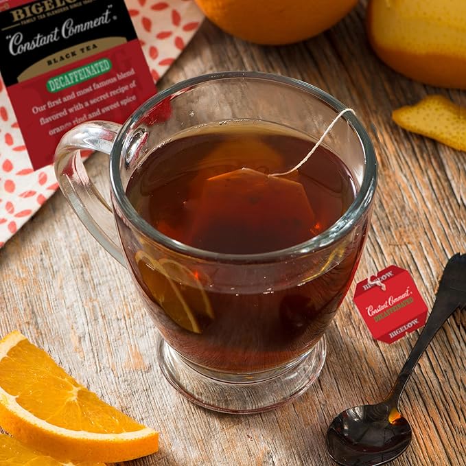 Bigelow Tea Decaffeinated Constant Comment Black Tea, Decaf Tea, 20 Count Box (Pack of 6), 120 Total Tea Bags