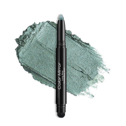 Cream Waterproof Hypoallergenic Eyeshadow Stick, long wear Metallic Glitter Matte Eye Shadow Pencil With Makeup Brush, Eye Brightener, 58 Avocado Metallic