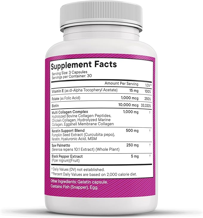 NEW AGE Collagen Pills Biotin Keratin Saw Palmetto Hyaluronic Acid - Vitamin E Folic Acid Pumpkin Seed MSM - 90 Count (Pack of 2)