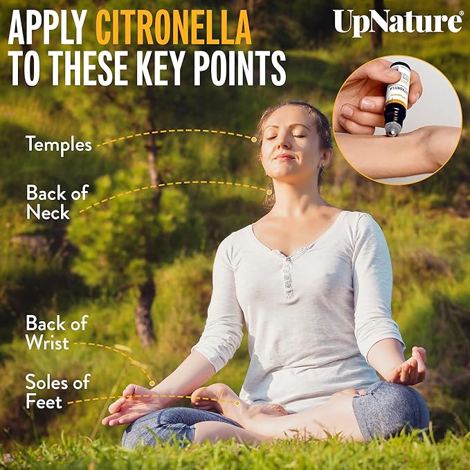 UpNature Citronella Oil Roll On – 100% Natural Citronella Essential Oil for Skin