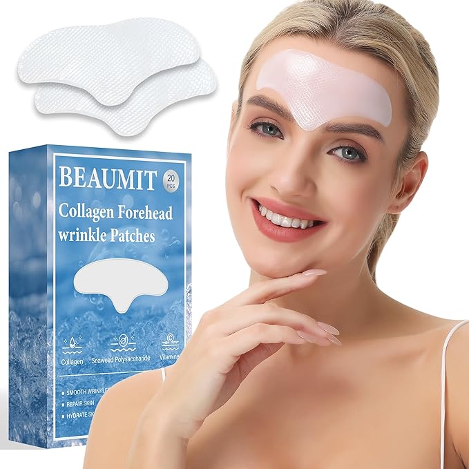 Forehead Wrinkle Patches 20pcs, anti wrinkle patches for all skin types with Collagen and Vitamin E, Forehead Wrinkles Treatment for deep forehead wrinkle remover