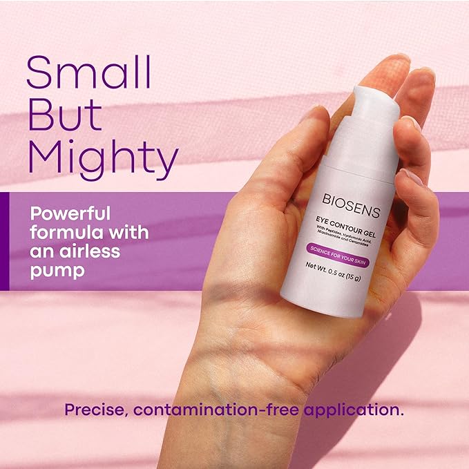 Under Eye Gel with Peptides, Niacinamide, Vitamin E, Targets the Appearance of Eye Bags & Visibly Reduces Dark Circles, Refreshes Tired look, Antiaging, Fast-Absorbing, Airless 0.5 fl oz