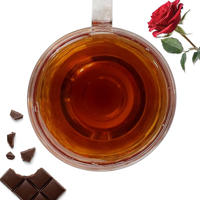 BREWIX Chocolate Rose Loose Black Tea (50+ Cups, 3.53oz/100g) | Valentine's and Dessert Tea