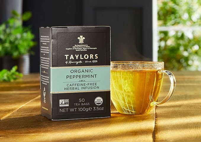 Taylors of Harrogate Organic Peppermint Herbal Tea, 50 Count