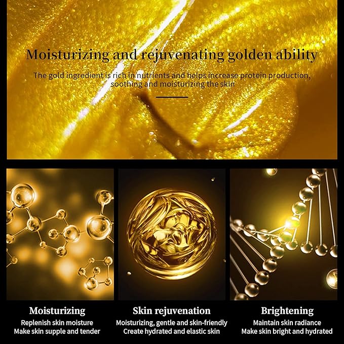 Face Masks Skincare Sheet Hydrating Face Mask 24k Gold Moisturizing Face Mask Sheet Masks Facial Anti-aging Skincare Sheet Hydration Face Mask Pack Facial Mask Sheet for Wrinkle Fine Lines Pack of 10