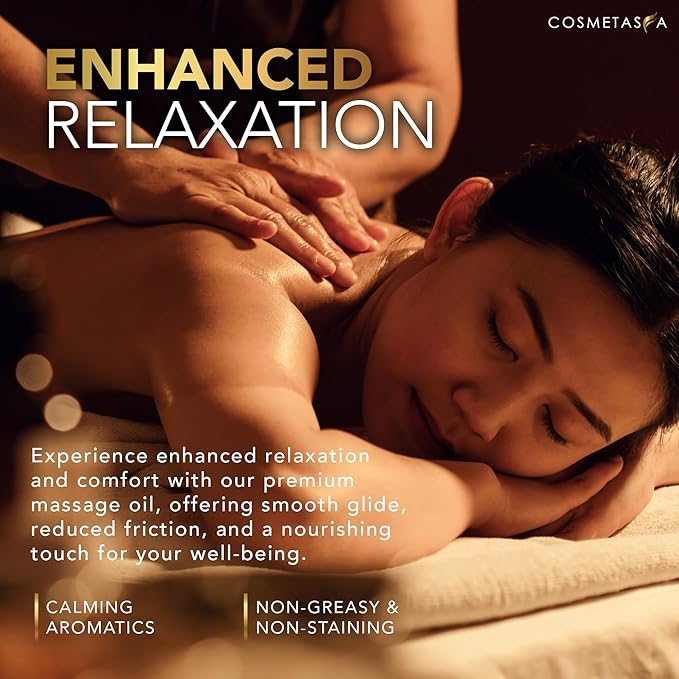 Lavender Relaxation Massage Oil with Massage Roller Ball - No Stain 100% Natural Blend of Spa Quality Oils for Calming, Aromatic, Soothing Massage Therapy