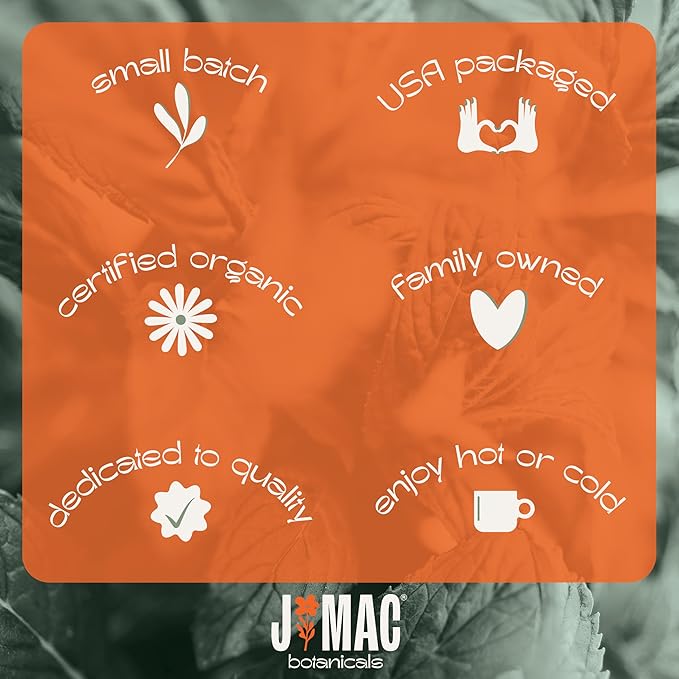 J Mac Botanicals, Organic Hibiscus Tea Bags (100 Count) - Certified by Organic Certifiers, Inc. - Quality Tea From Nile Valley, Egypt, Packaged in the USA