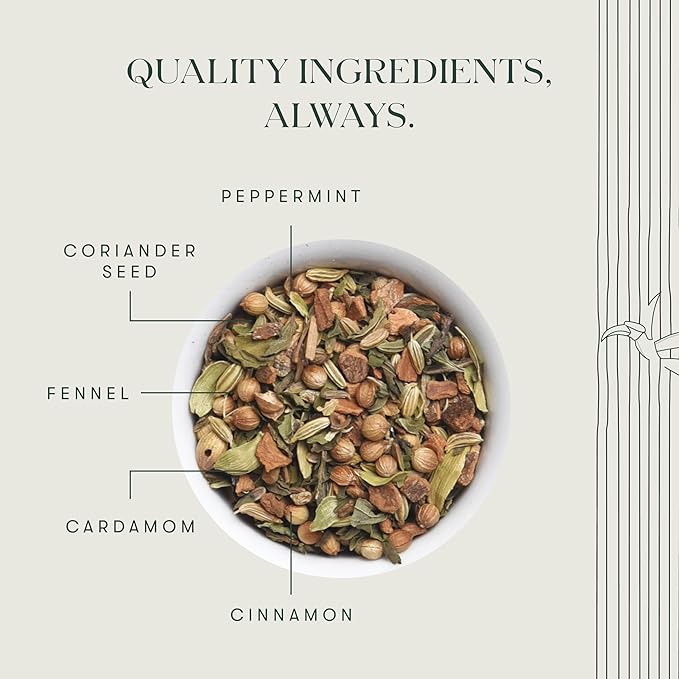 Luxmi Estates - Fennel Mint Tea - 100g (50 Cups) | USDA Certified Organic Herbal Tea | Caffeine-Free