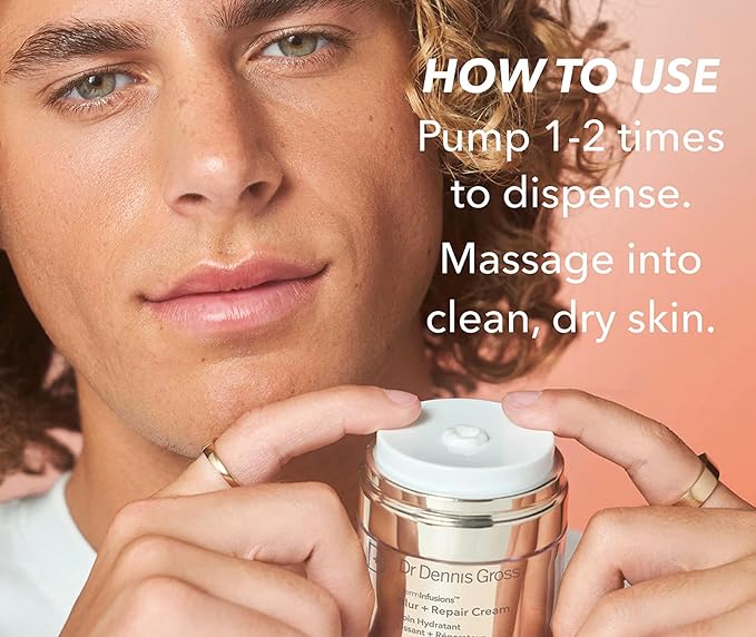 Dr Dennis Gross DermInfusions Blur + Repair Cream, Instantly Blurs Fine Lines, Smooths Skin with Satin-Matte Finish, Visibly Plumps & Firms, Reduces Redness, and Improves Skin Elasticity, 1.7 Fl Oz