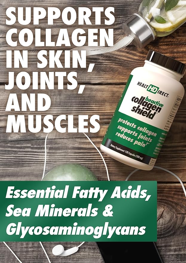 HEALTH DIRECT - BeActive Collagen Shield - 60 Capsules - Advanced Green-Lipped Mussel Supplement for Collagen Protection - Supports Collagen in Skin, Joints and Muscles