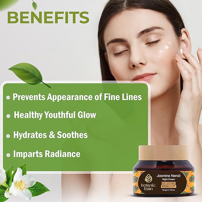 Organic Face Moisturizer With SPF With Rose Eladi And Night Cream With Jasmine Neroli Natural Ayurveda Products Suitable For All Skin Types, For Women And Men