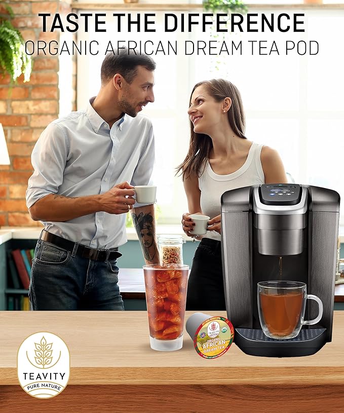 Organic Rooibos Tea Pods with Vanilla & Orange - Naturally Decaf Tea - African Dream by Teavity (36 Tea Pods)