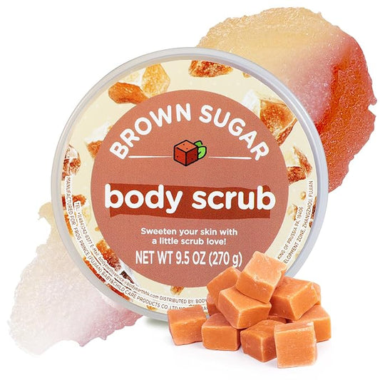Brown Sugar Scrub, Sugar Scrub For Body, Exfoliating Body Scrub For Smooth And Moisturized Skin, Natural Gifts For Women, 9.52oz
