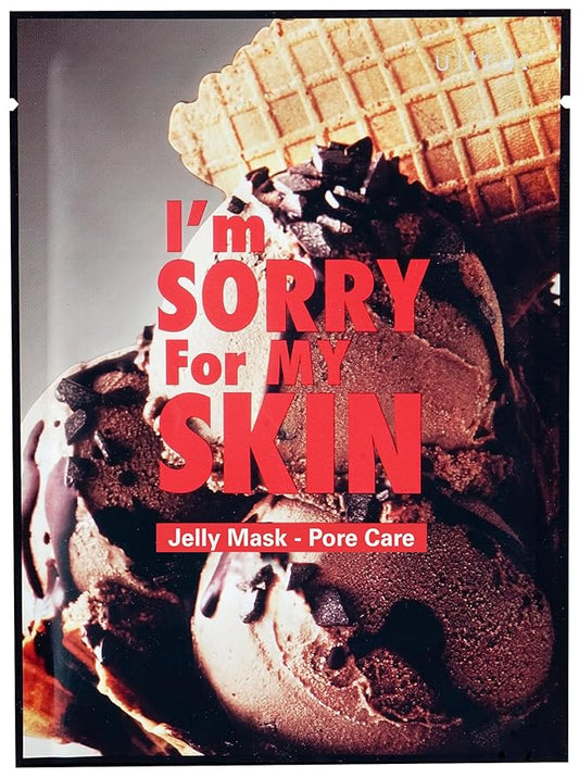 I'M SORRY FOR MY SKIN Jelly Face Mask Korean Skin Care, Hydrating Face Masks Skincare Set, Self Care Items for Glow Beauty, Teacher Appreciation Gifts for Women, Pack of 10 (Dessert Pore Care Mask)
