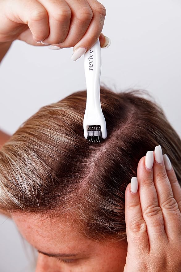 REVIVV® Roller for Hair Rejuvenation – 0.25mm Roller for Scalp, Hair, Beard, Skin – 45 Day Supply