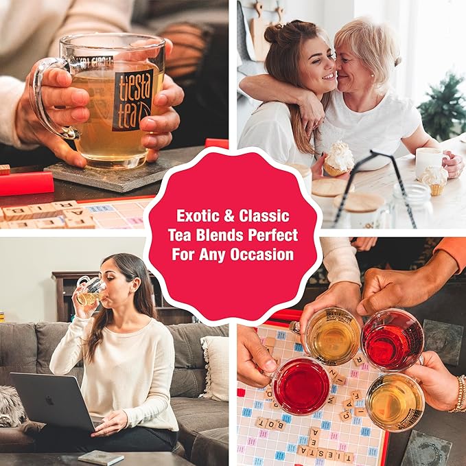 Tiesta Tea - Strawberry Samba Mate | Loose Leaf | Strawberry Hibiscus Mate Tea | High Caffeinated Fruit Blend | Make Hot or Iced Up to 25 Cups | 2 oz Resealable Pouch