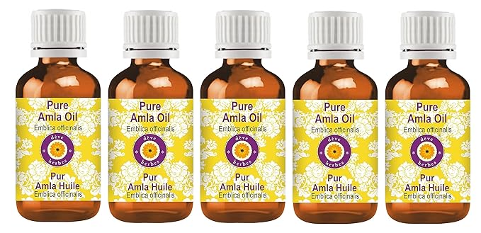dève herbes Pure Amla Oil (Emblica officinalis) (Pack of Five) 100ml X 5 (16.9 oz)