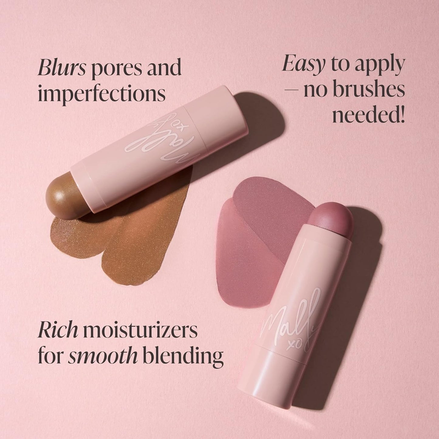 Mally Beauty Shimmer, Shape & Glow Plus Face Defining Stick, Just-Pinched Pink