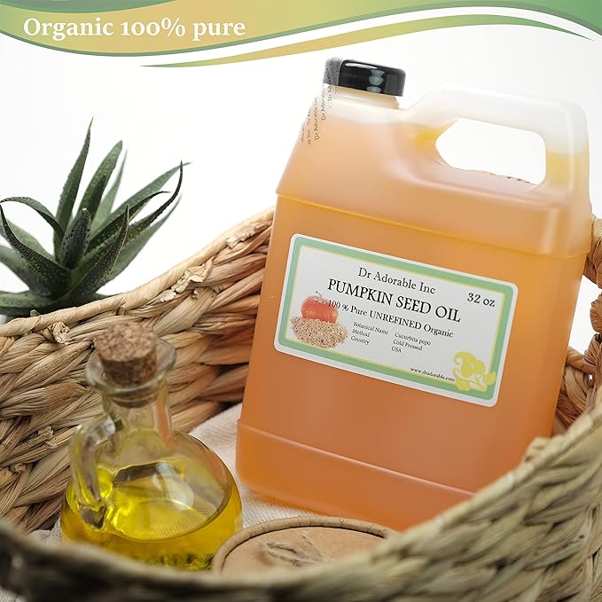 Dr Adorable - 32 oz - Pumpkin Seed Oil Unrefined - Virgin 100% Pure Natural Premium Organic Cold Pressed