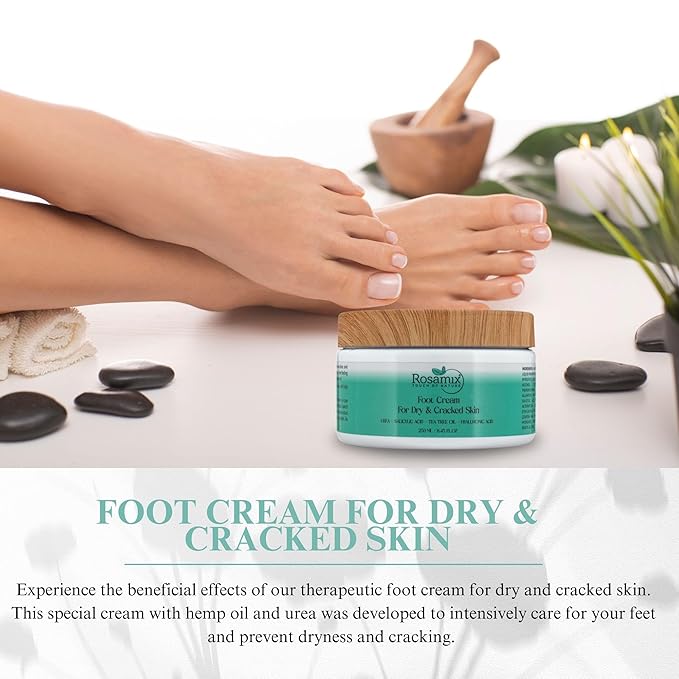 Urea Foot Cream for Dry Cracked Heels and Feet - Foot Moisturizer for Cracked Skin Repair Cream - Best Feet Care Products with Urea, 250ml | FL.OZ 8.45