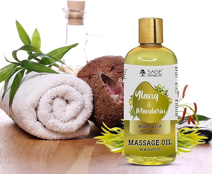 Ylang & Mandarin Massage Oil for Relaxed & Replenished Skin | No Parabens & Sulphates | Cruelty Free & Vegan 300 ml