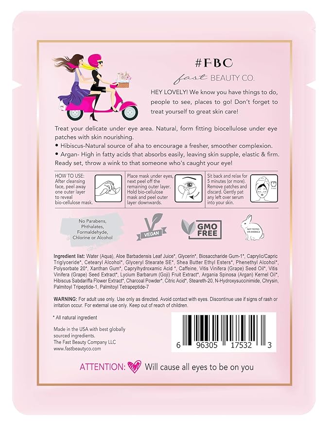 Kissing Bible! Under Eye, Lip, Neck Biocellulose Masks, 3Count