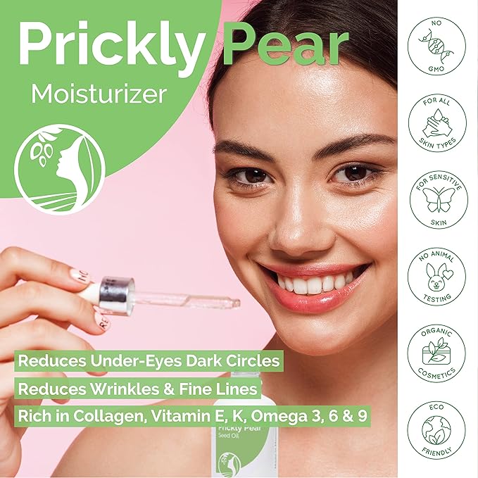 Fatima's Garden Prickly Pear Seed Oil - Organic Anti-Aging Serum, 30ml