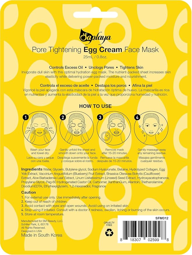 Face Masks 6 Pack Scented Facemask Sheets Skin Care Mask Single Scent K-Beauty Natural Formula