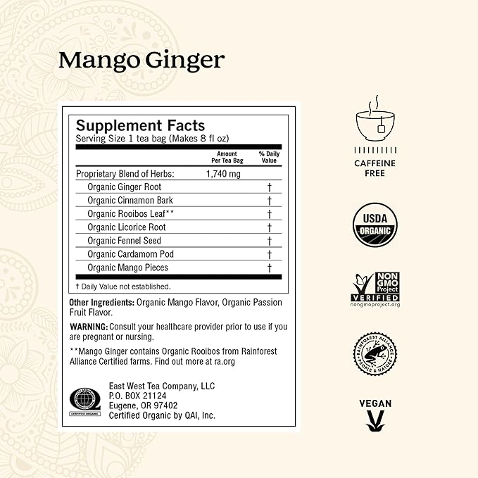 Yogi Tea Ginger Variety Sampler - 16 Bags per Pack (3 Packs) - Caffeine-Free, Organic Nausea Relief Teas – Supports Digestion - Includes Ginger, Mango & Lemon Flavors