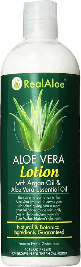 Real Aloe Lotion, Aloe Vera, 16 Fluid Ounce