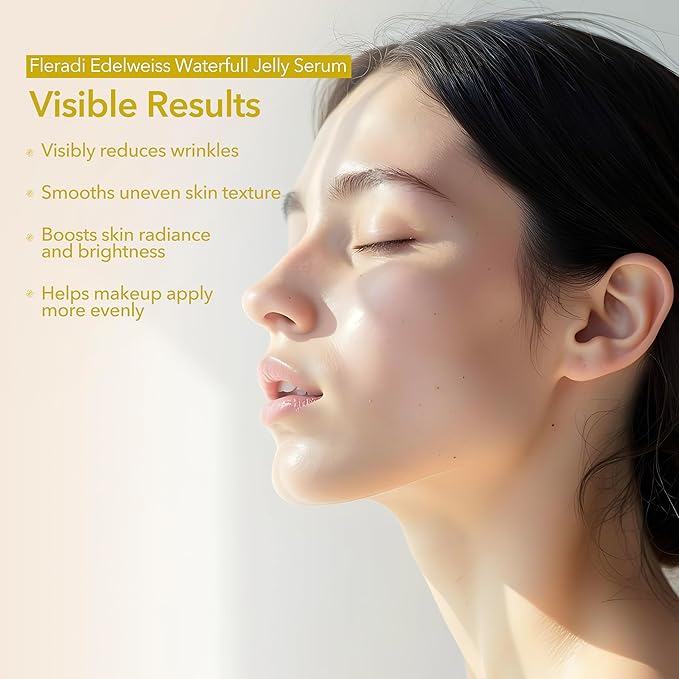 Edelweiss Essence: 30% Flower Extract Jelly Serum - Non-Sticky Hydration, Crafted by Renowned Korean Skincare Experts