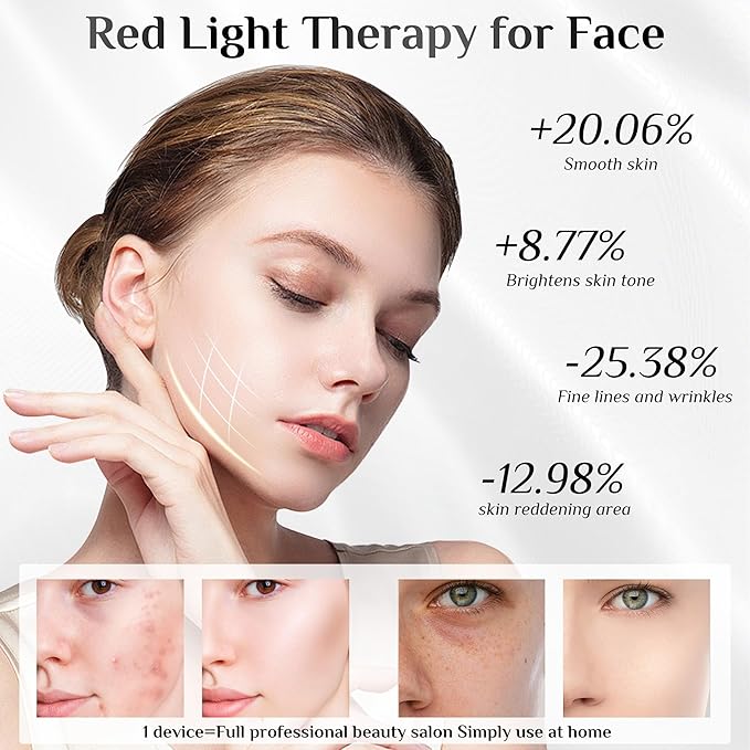 Red Light Therapy Mask, LED Therapy Light, 7 Color Light Therapy Mask Beauty Photon Skin Phototherapy Machine with Spray Function