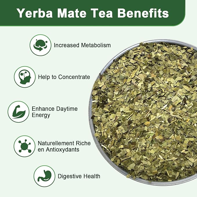 Unsmoked Yerba Mate Tea Bags, Natural Organic Yerba Matte Rich in Chlorophyll, Antioxidants and Vitamins, 30 Tea Bags