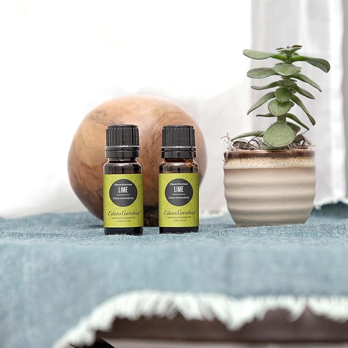 Edens Garden Lime- Steam Distilled Essential Oil- 100% Pure Premium Grade, Undiluted, Natural, Therapeutic, Aromatherapy, The Best for Diffuser, Skin, Candle, Kid Safe 10 ml (.33 fl oz)