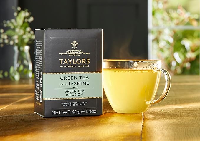 Taylors of Harrogate Green Tea with Jasmine, 20 Count(Pack of 1)