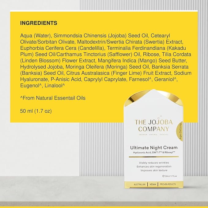 Jojoba Ultimate Night Cream - Visibly Reduces Wrinkles - Enhances Skin Regeneration - Improves Skin Texture - 50ml