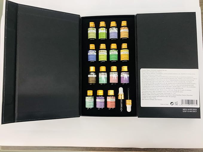 Premium Essential Oils Set, Pure Aromatherapy Oils Gift Set -15 Pack/5ml for Relaxation, Diffuser, Humidifier, Home, Office, Yoga